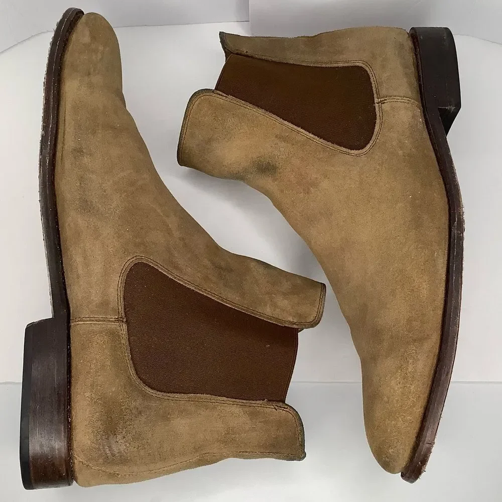 Thursday Cavalier Brown Suede Slip On Men’s Chelsea Boots Sz 12 Southwestern